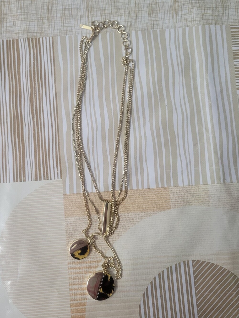 Nine west Gold Tone 2 Pendant Necklaces  Costume Jewelry, Extender